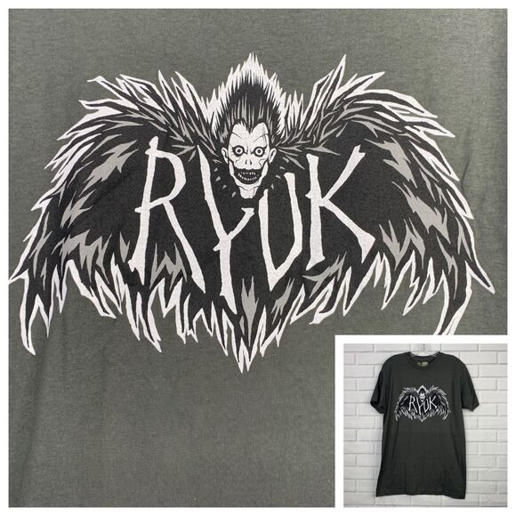 Tee Villain tshirt Ryuk Death Note gray grey ringspun cotton unisex medium M - Picture 1 of 6